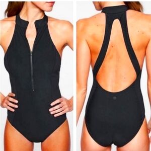 Athleta Bonaire Zip-Front One-Piece - Size: Medium Tall